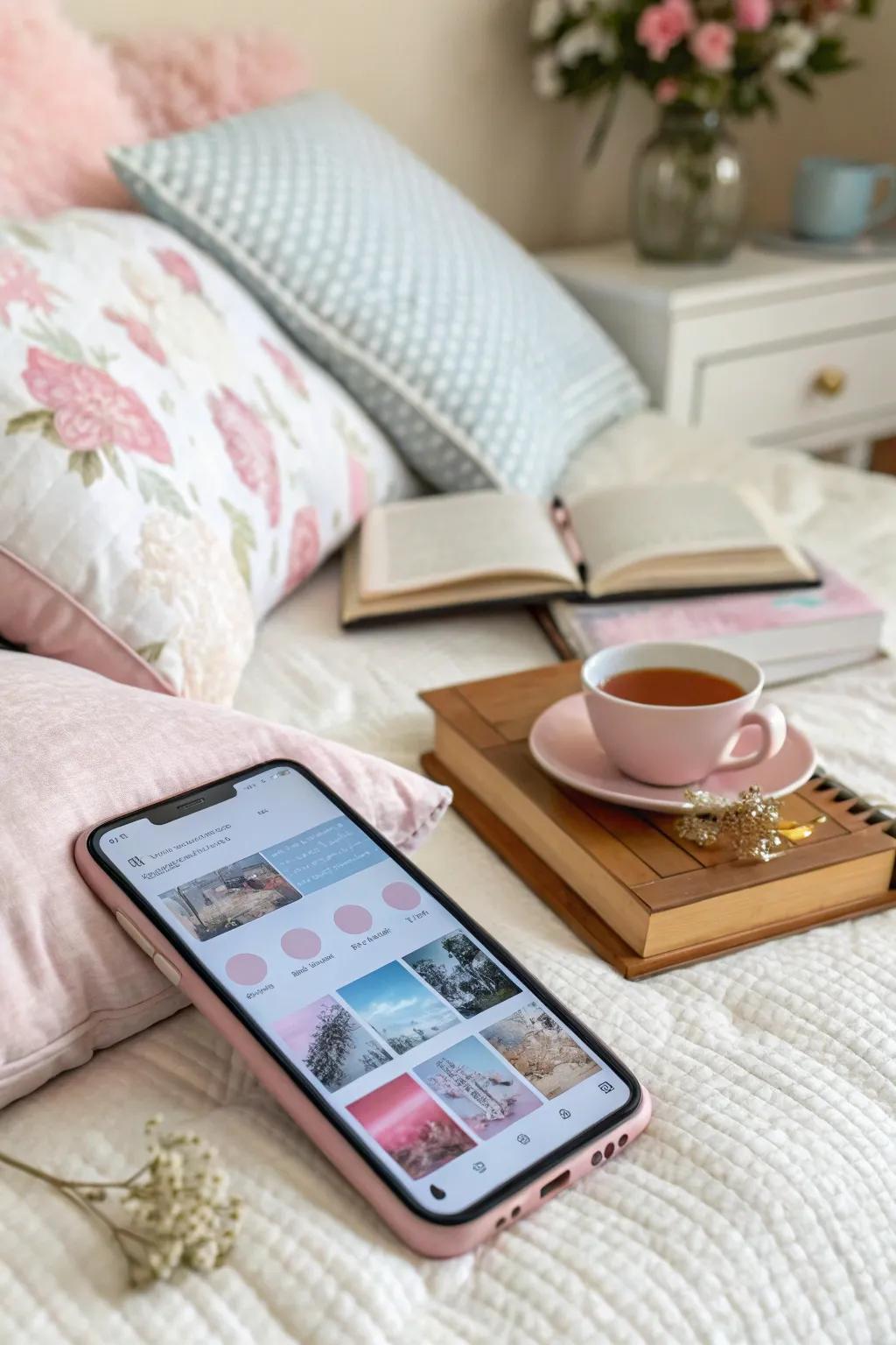 Soft and peaceful widgets for a gentle screen feel.