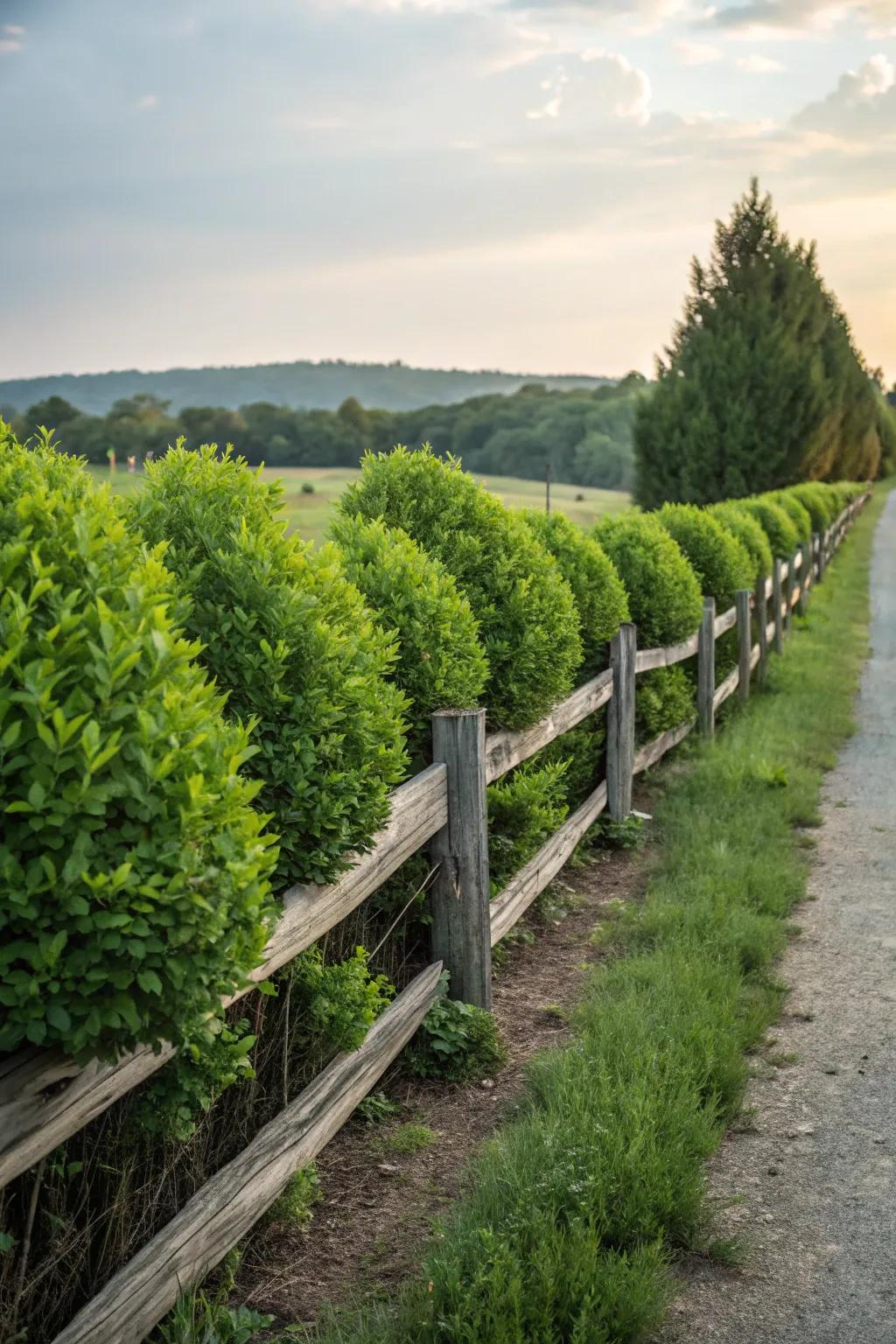 Abundant shrubs offer a lush backdrop to any garden.
