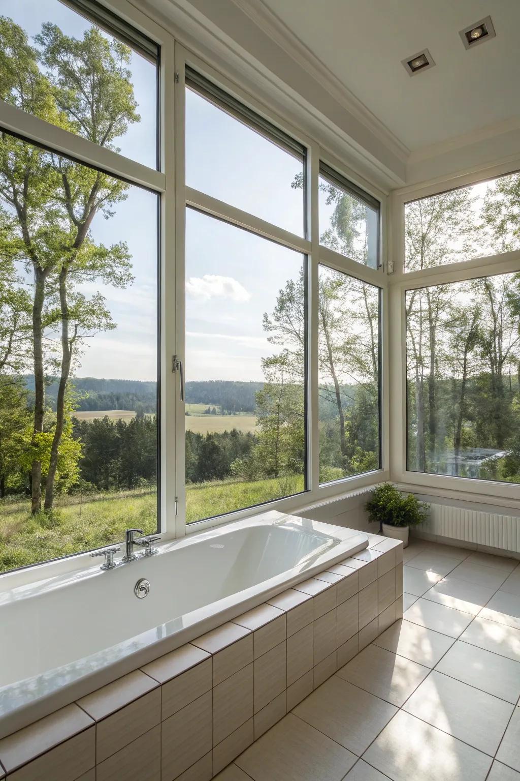 Sunlight makes your restroom brighter and more welcoming.