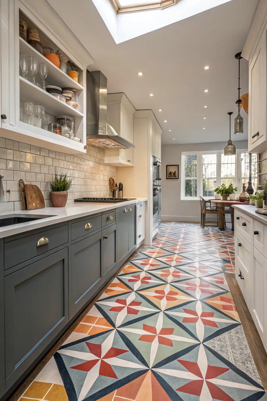 Peel-and-stick vinyl flooring offers a swift style upgrade with minimal effort.