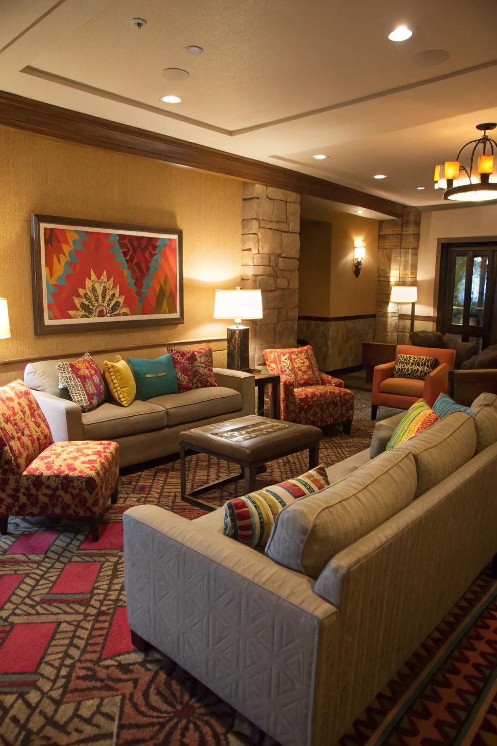 A welcoming seating arrangement, ideal for relaxation in an Arizona-inspired room.