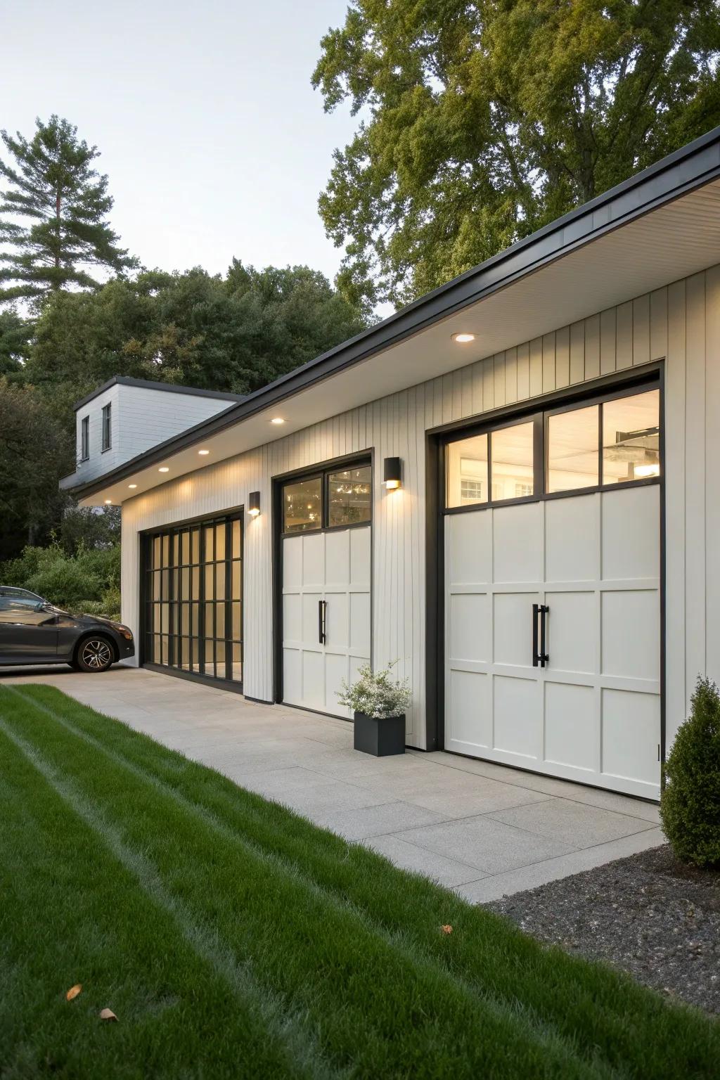 A garage door that enhances the home with added style and character.
