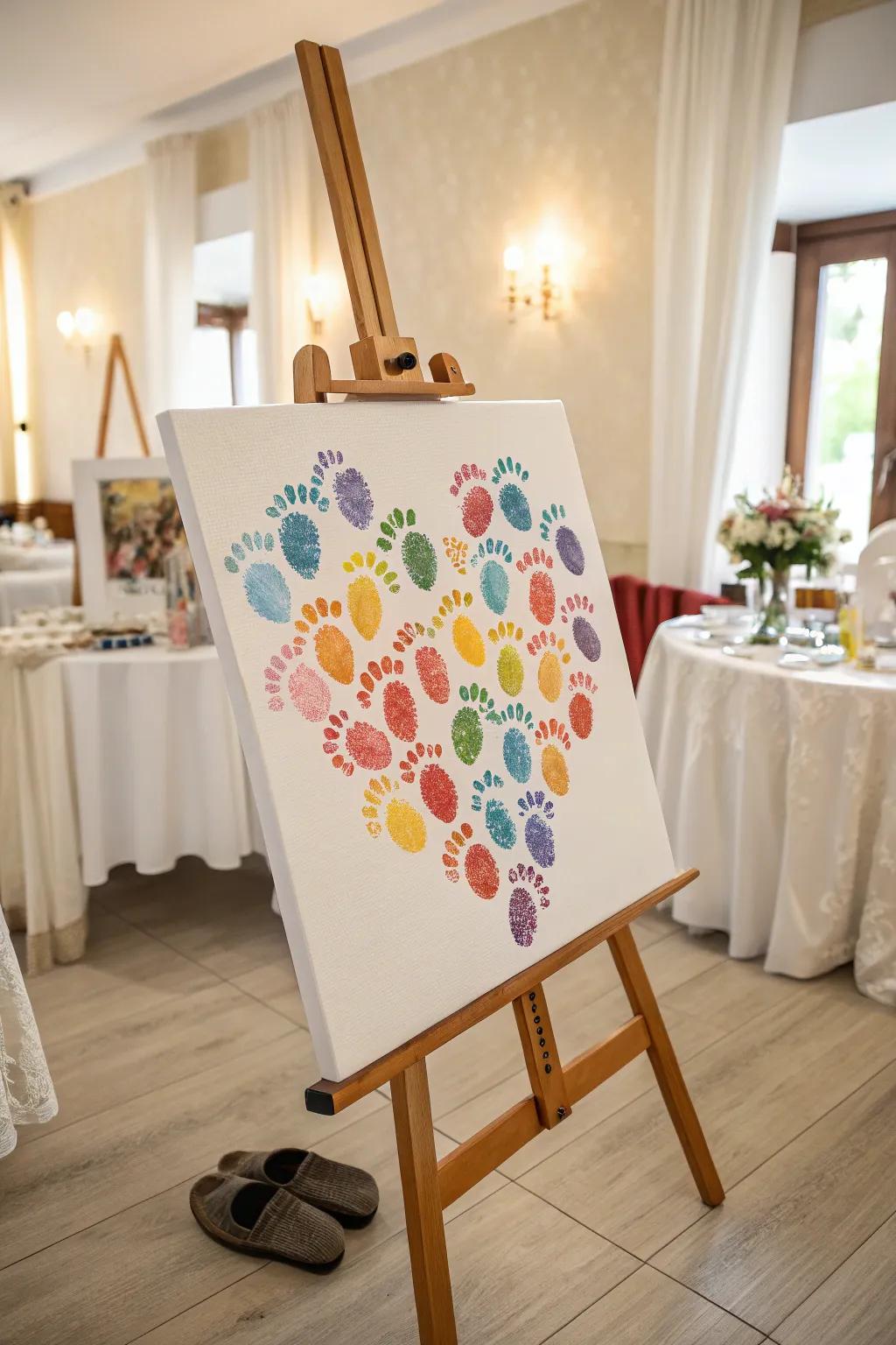 Heartfelt footprint creation to absolutely charm any grandma.