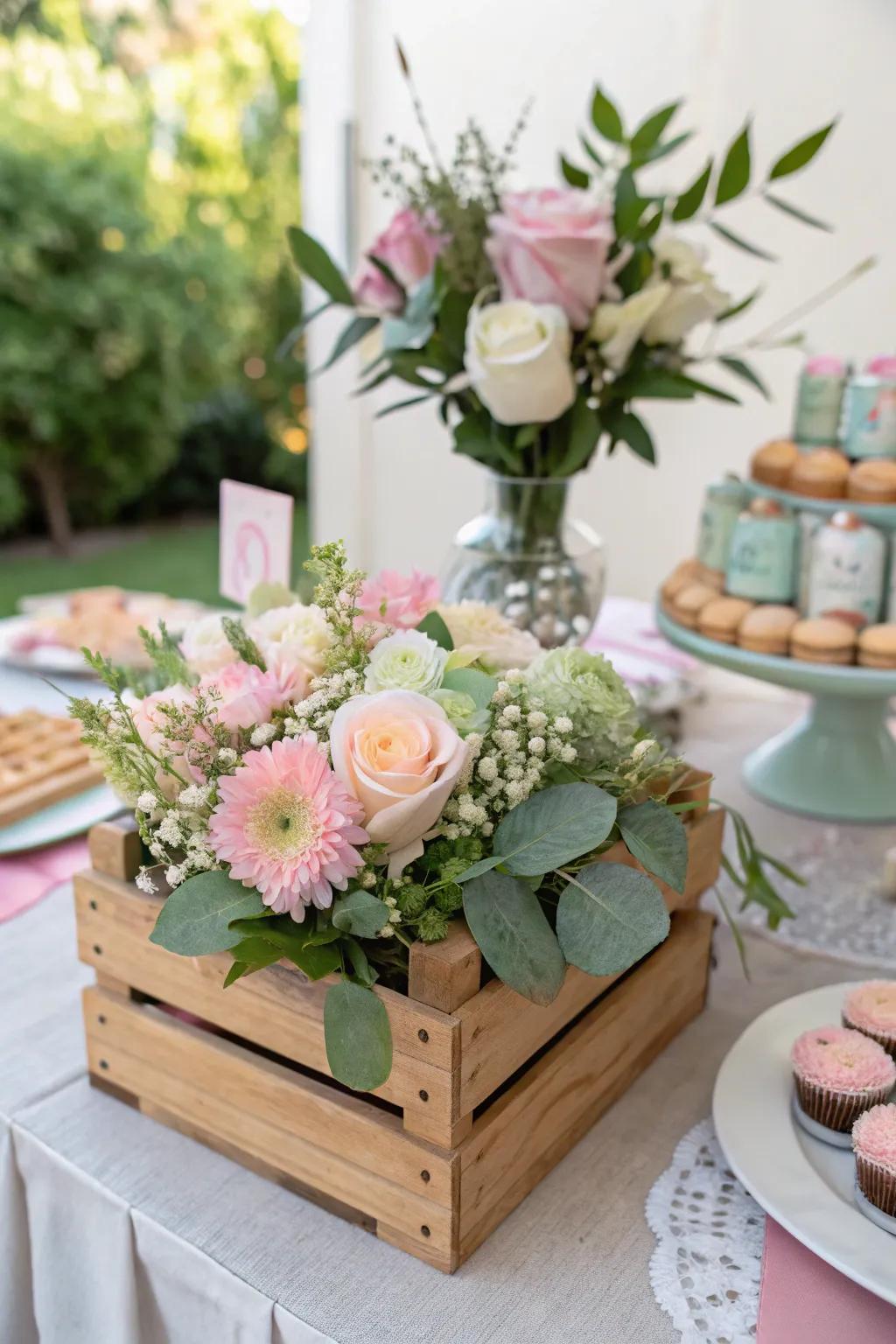 Farmhouse charm featuring floral accents for a snug atmosphere