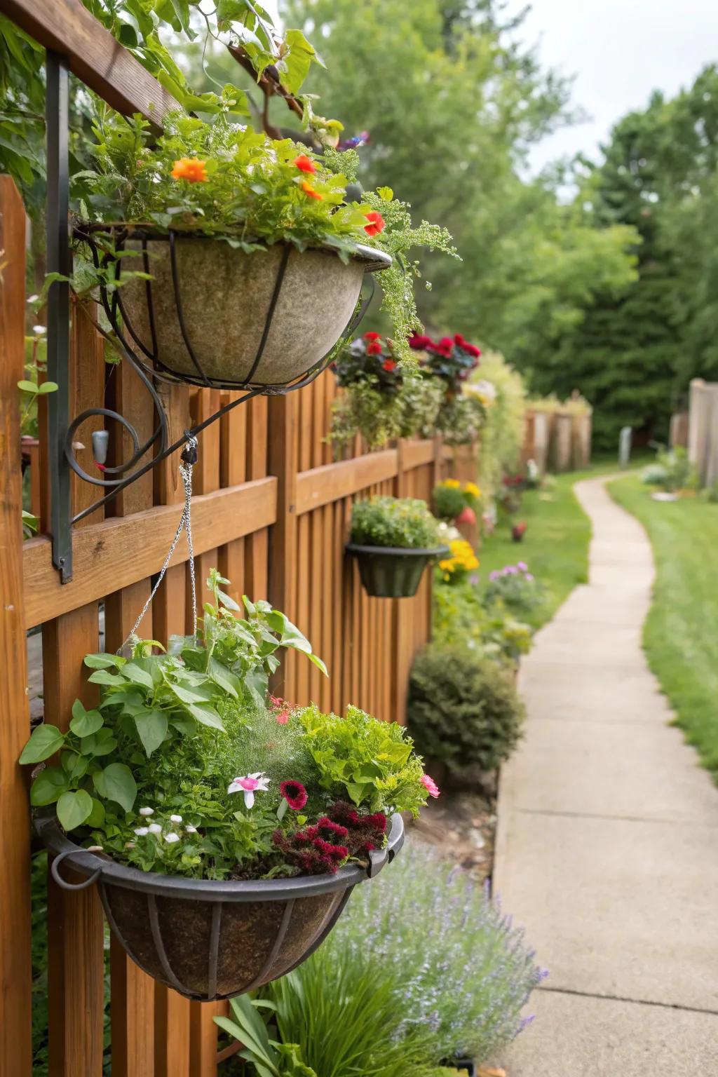 A sky-high garden infuses a backyard fence with renewed vigor.