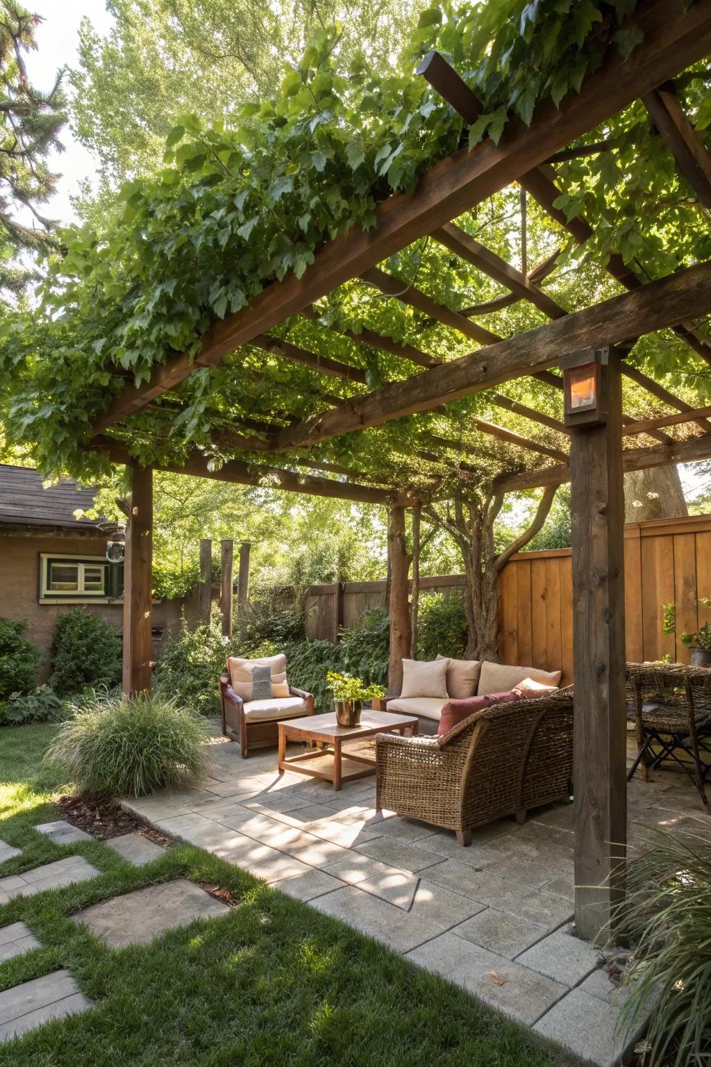 A pergola adds elegance and shade to your outdoor space.