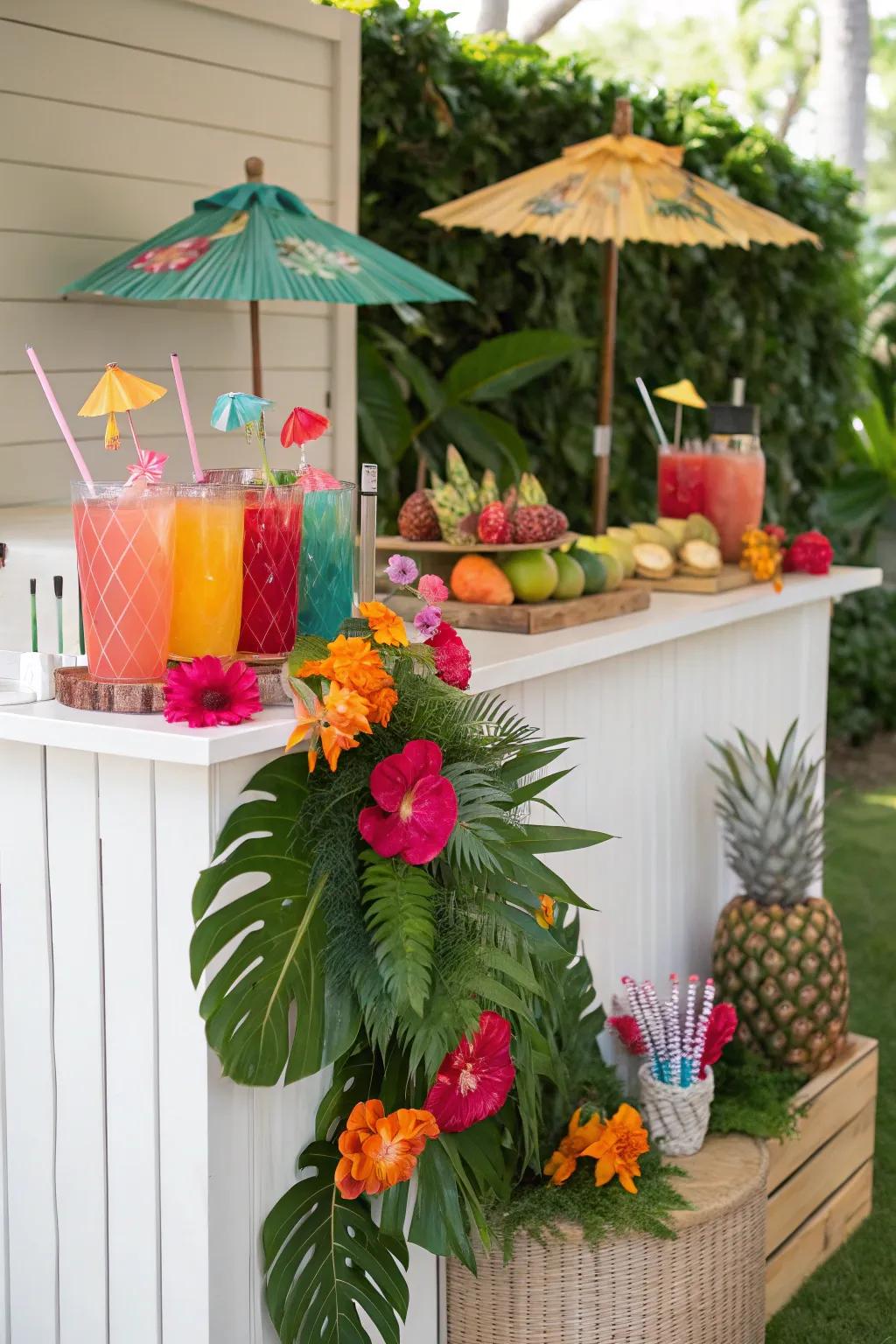A themed cocktail mixing area guarantees an unforgettable event.