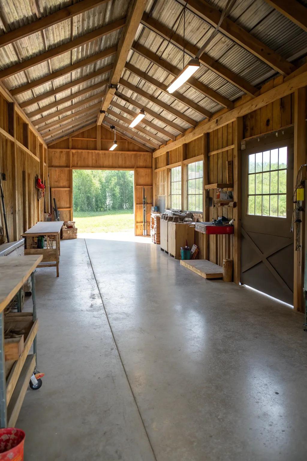 Concrete floors present a contemporary, enduring solution for your barn.