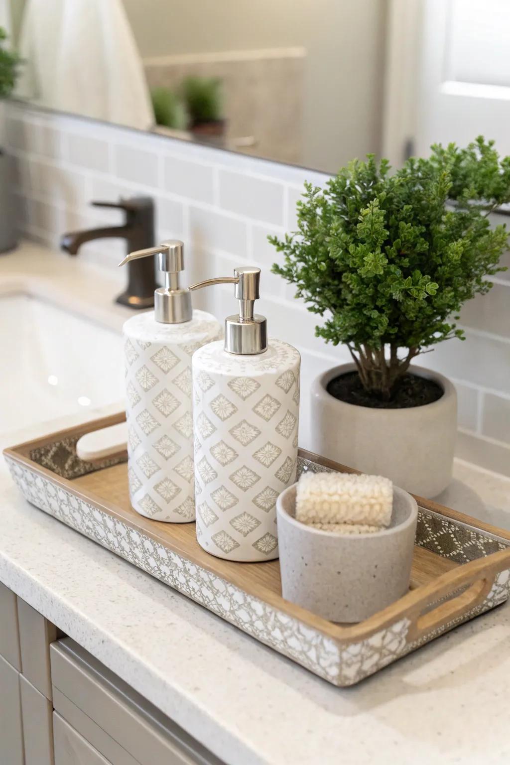 A chic surface can elevate your bathroom’s organization and design.