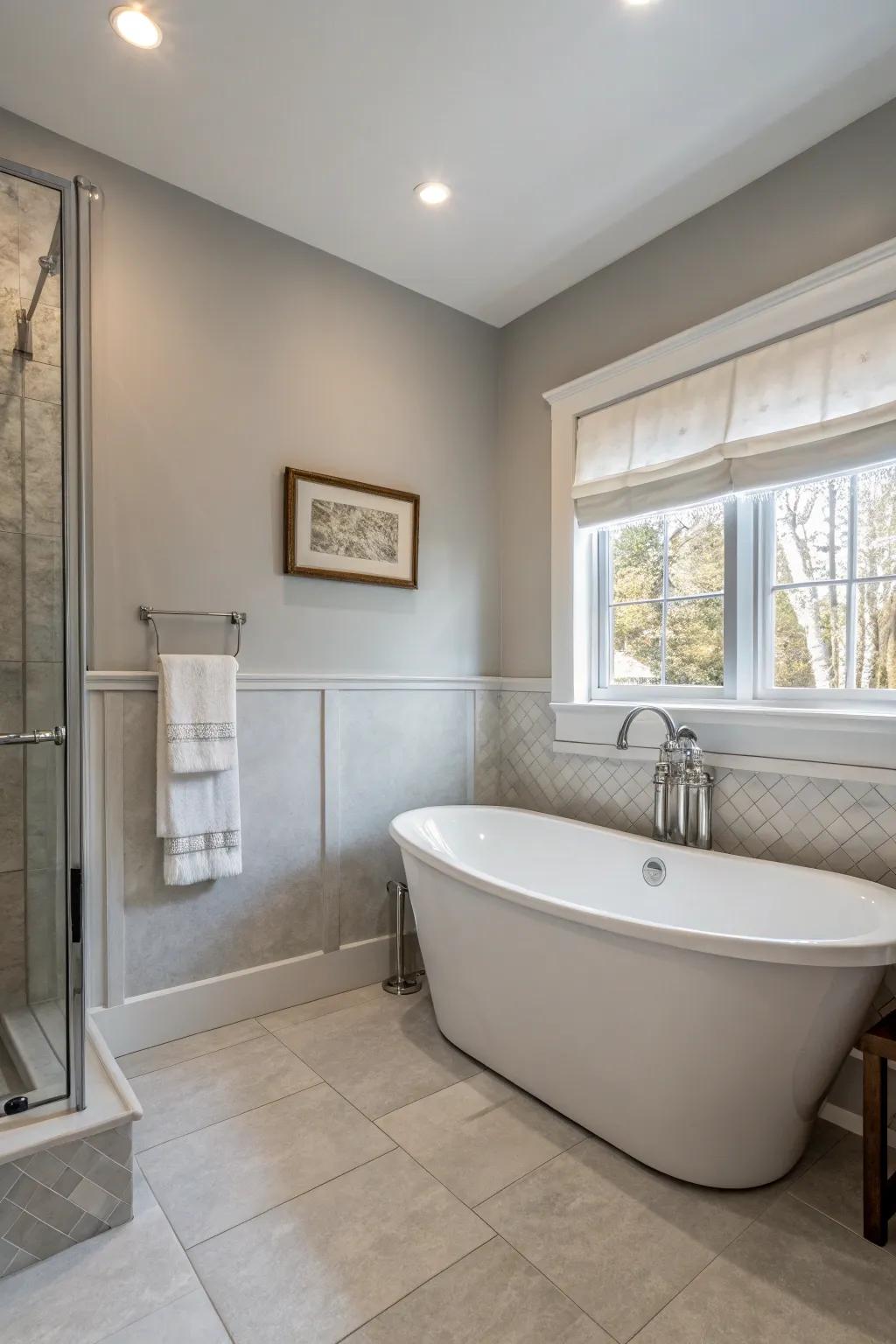 Neutral colors make your bathroom feel calm and welcoming.