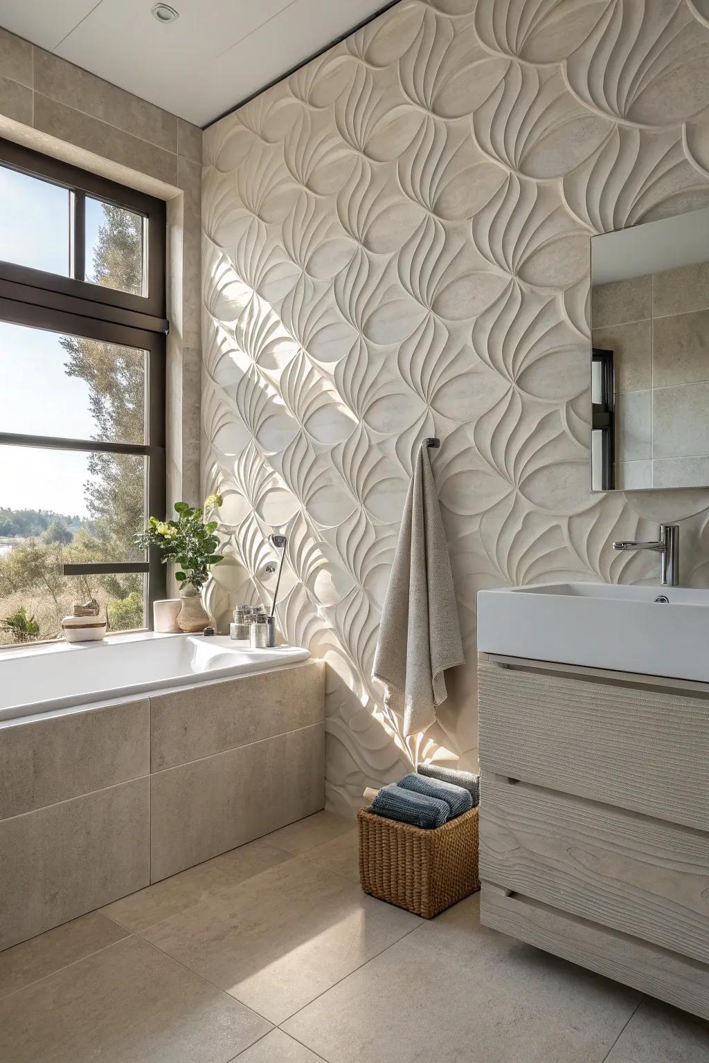 Revitalize walls with textured sculpted panels.