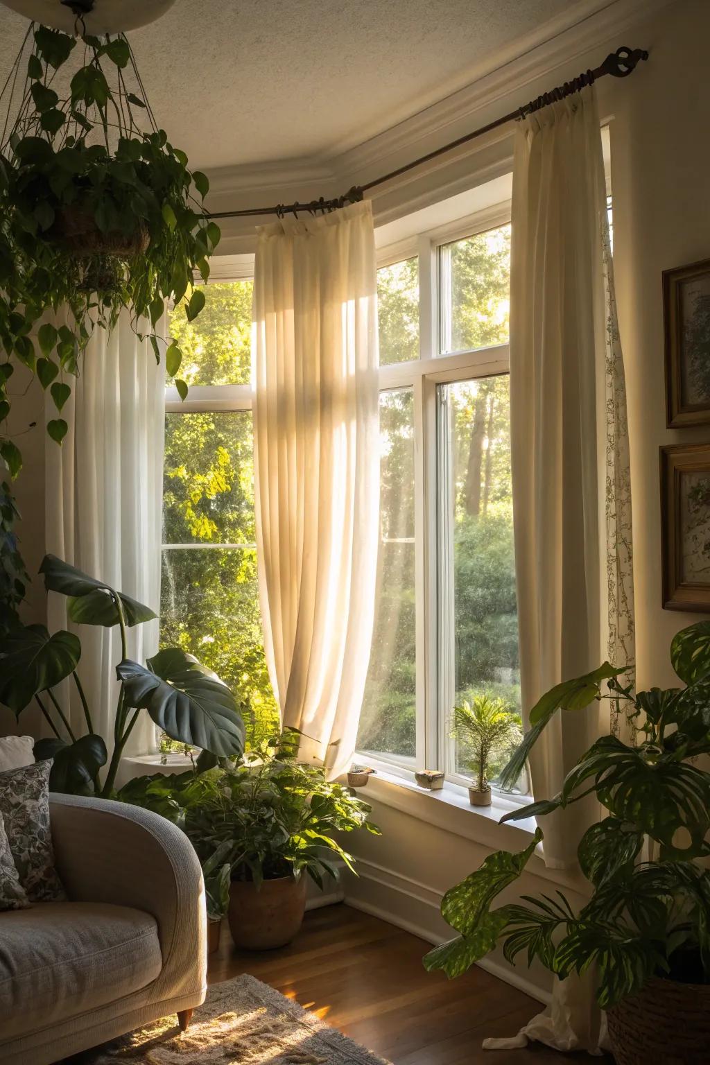 Let natural light cascade into your space with minimal window adornments.