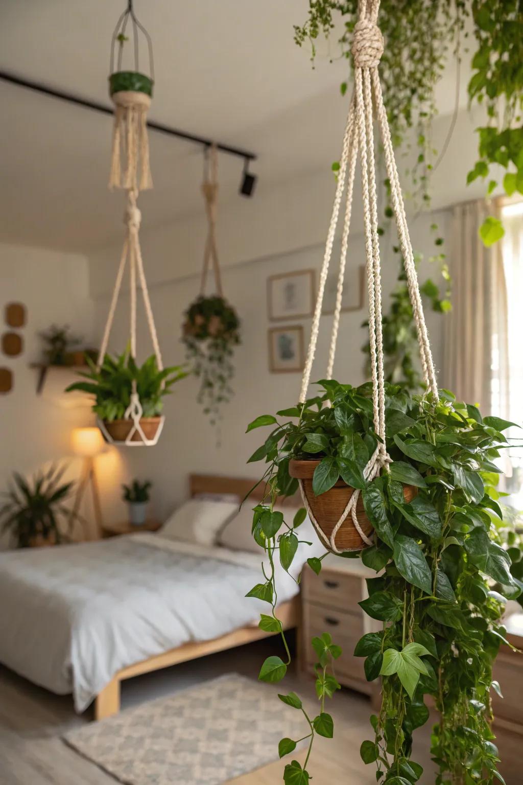 Amplify your decor by adding flora that pulls the gaze upward.