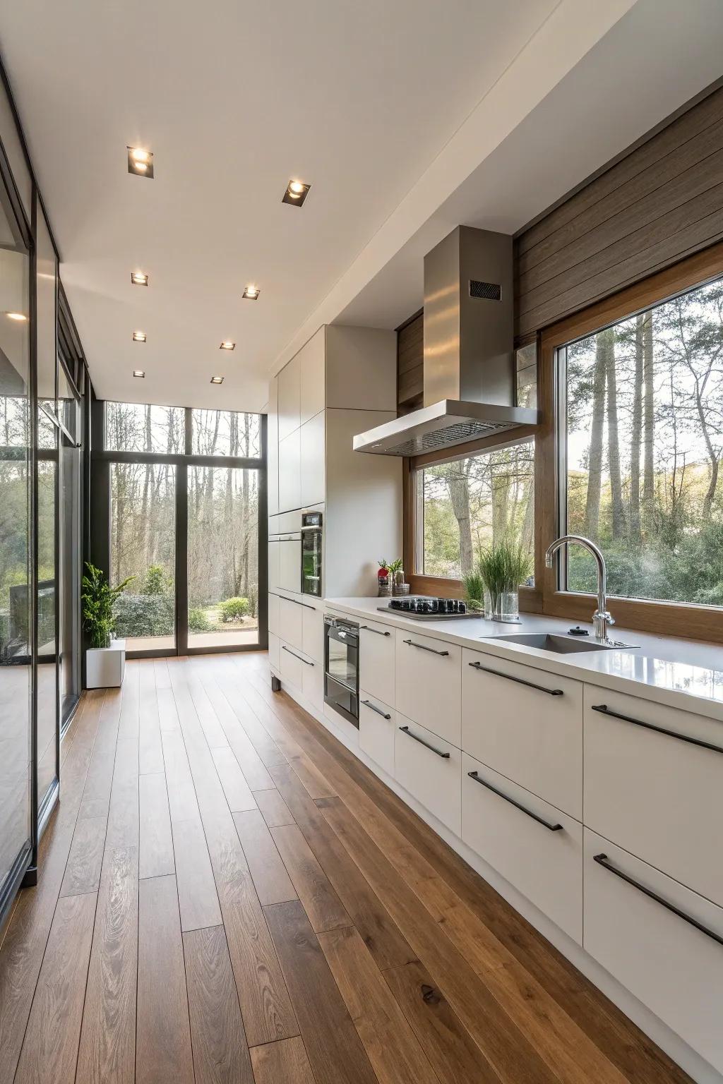 Engineered wood offers the beauty of real wood with enhanced durability.