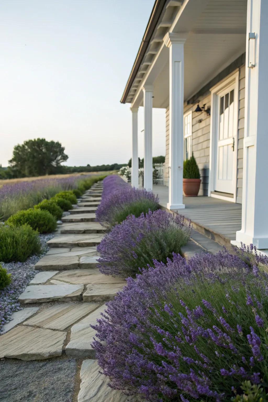 Lavender's soothing aroma creates a tranquil and welcoming environment.
