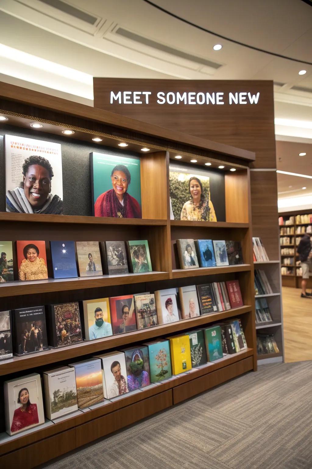 Providing a unique touch through a 'Discover Someone New' theme.