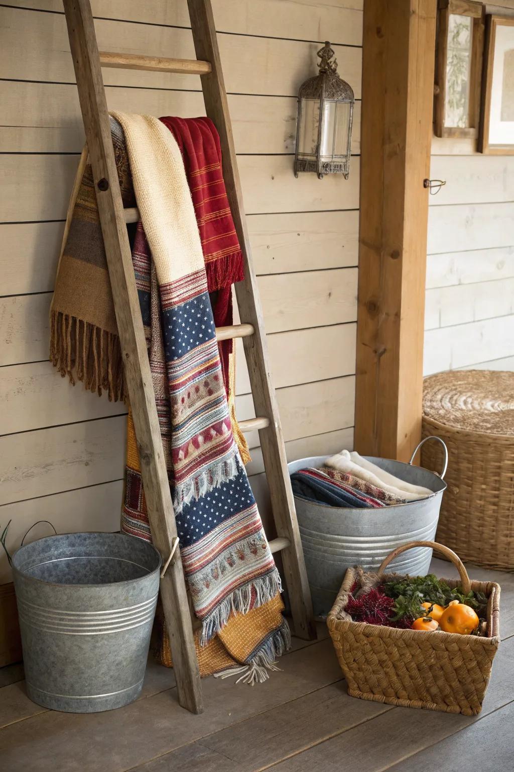 Rustic features boost the farmhouse vibe of any area.