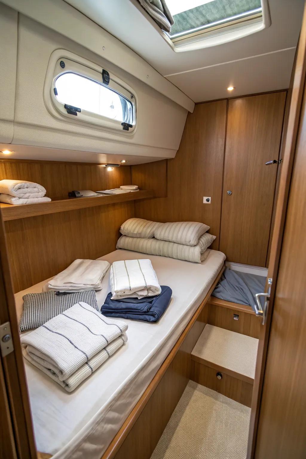 Space-saving yet pleasant bedding solutions for small areas.