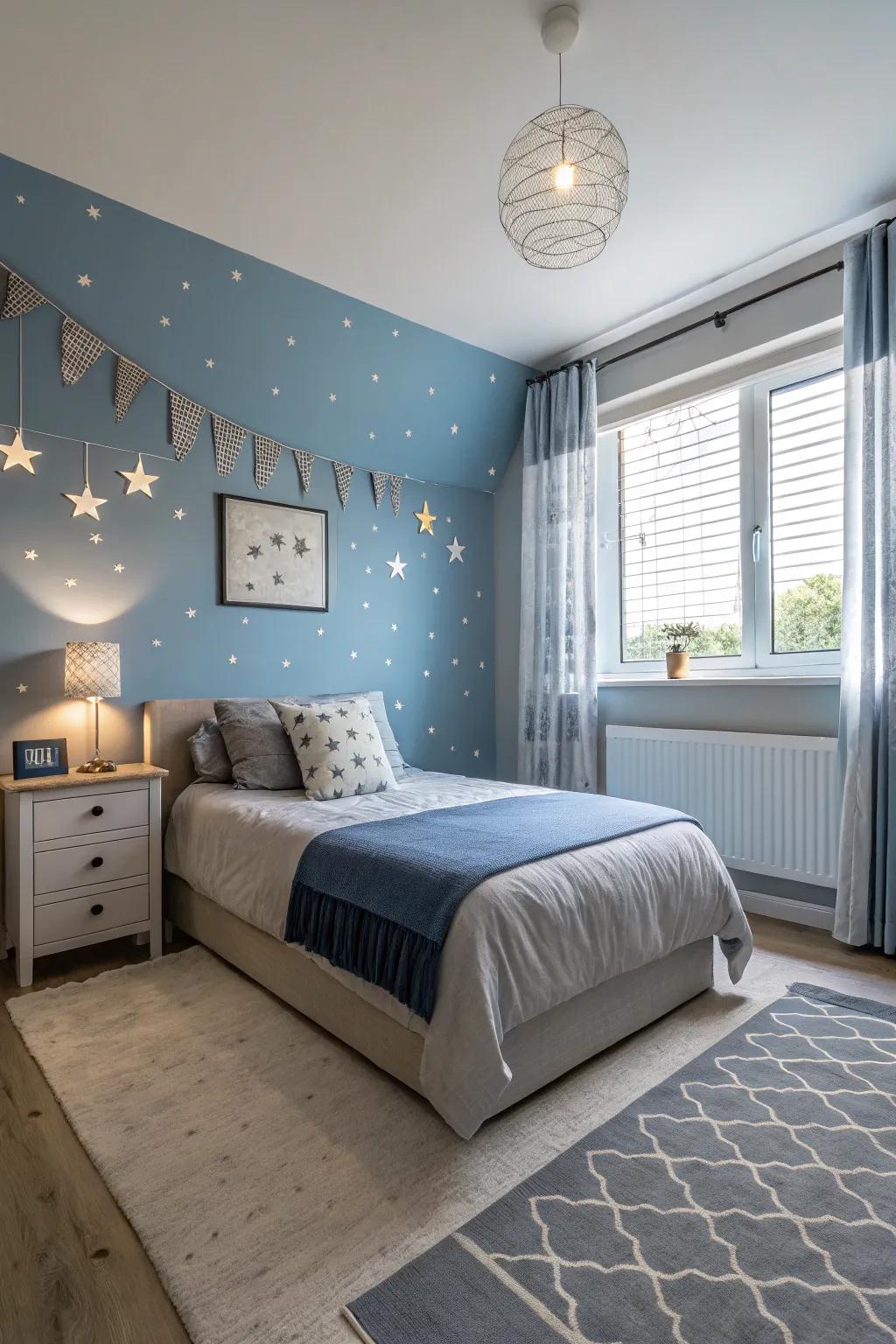 A peaceful mix of colors that sets a relaxing atmosphere.