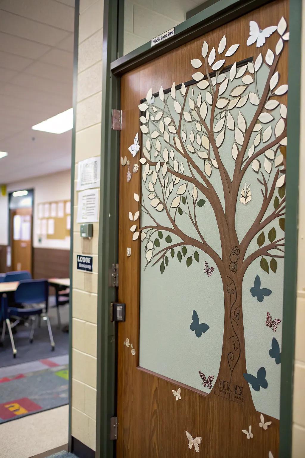 A metamorphosis arbor encouraging development and education.