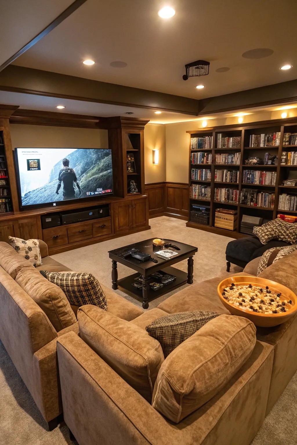 Comfortable seating renders your game room both welcoming and practical.