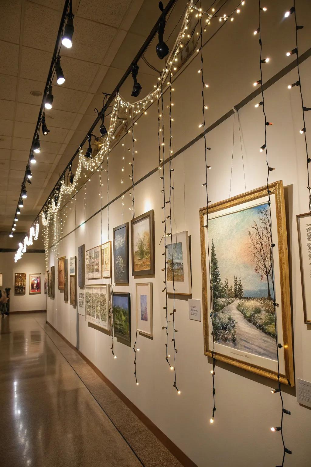 Morph your area into an art exhibition through adjustable cable lighting.