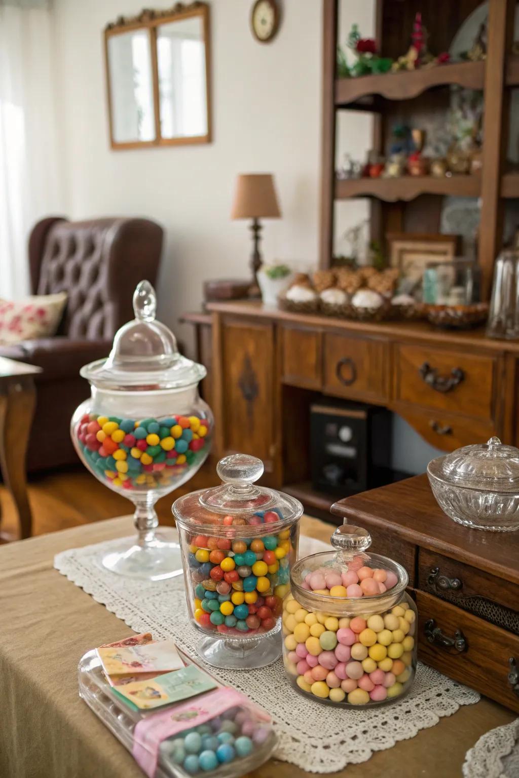 Vintage sweet store appeal in a modern setting.