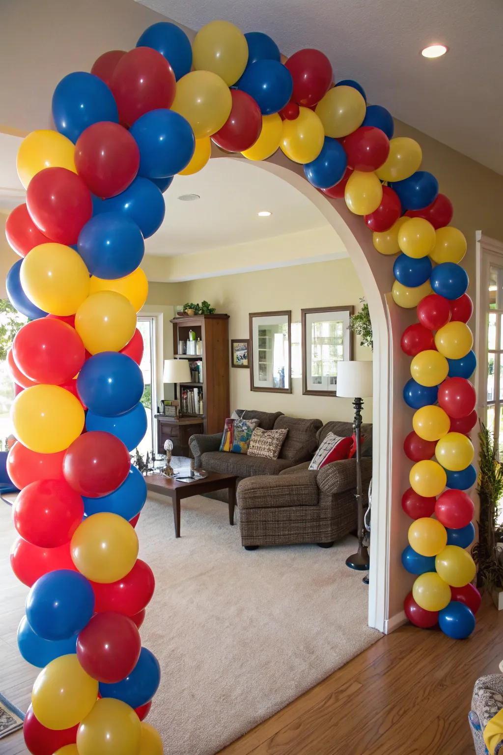 A balloon feature introduces a touch of whimsy to your carnival occasion.
