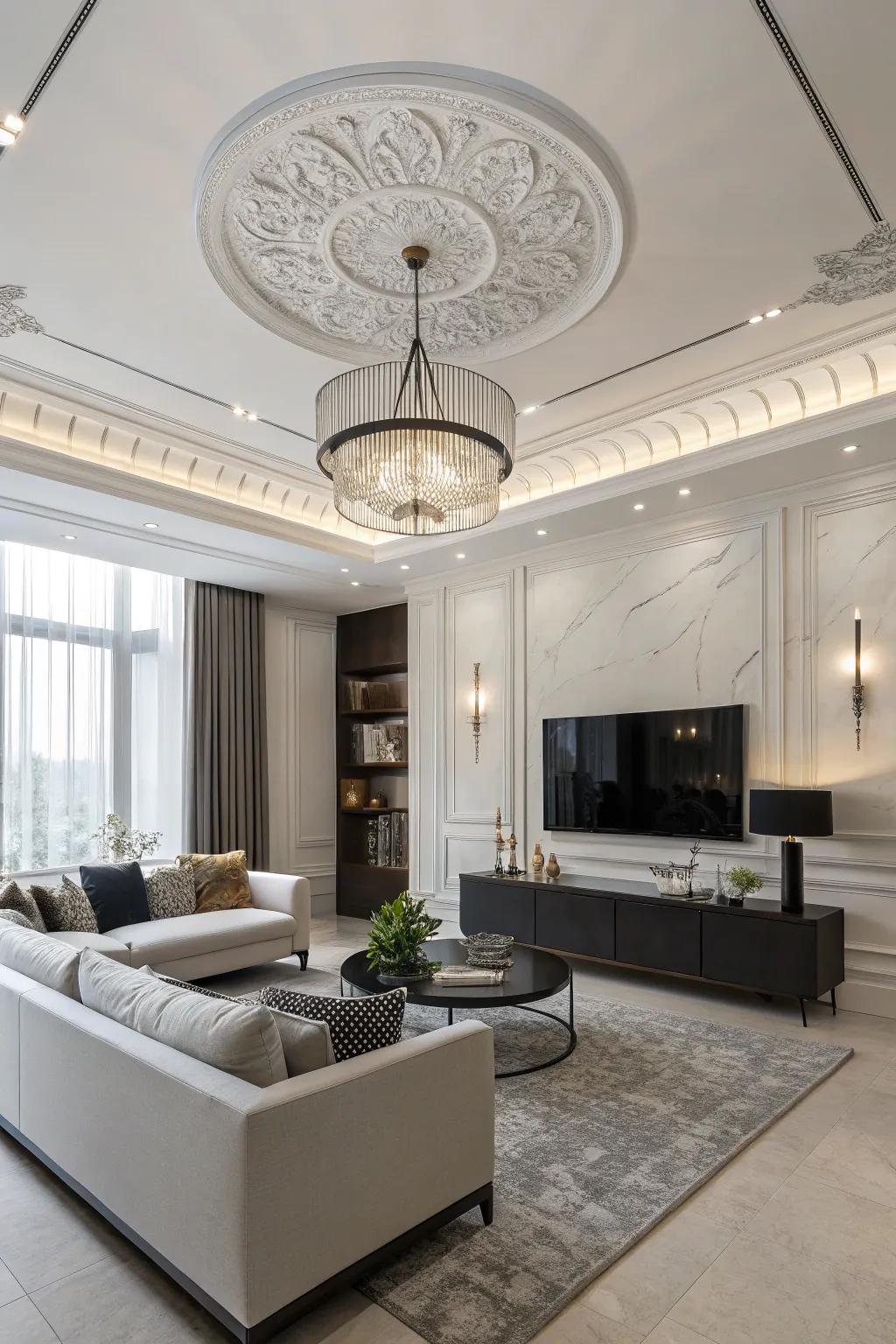 Simple accents offer a contemporary flair.