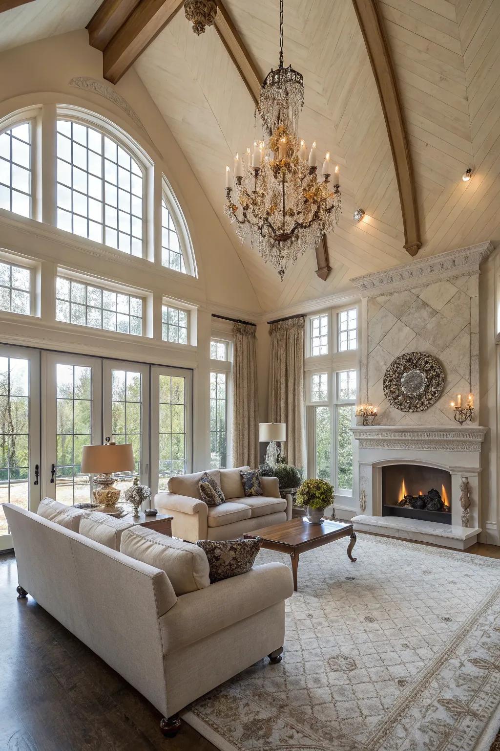 Vaulted ceilings enhance the height and spaciousness of your home.
