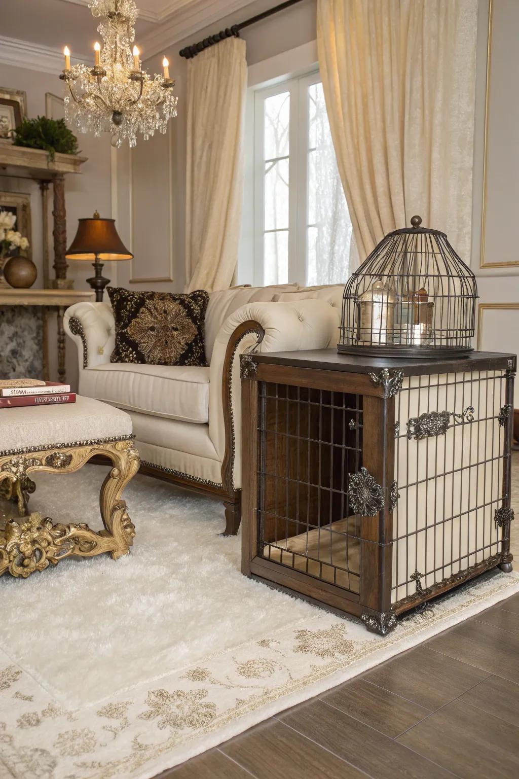 Transform a wire crate into a fashionable side table.
