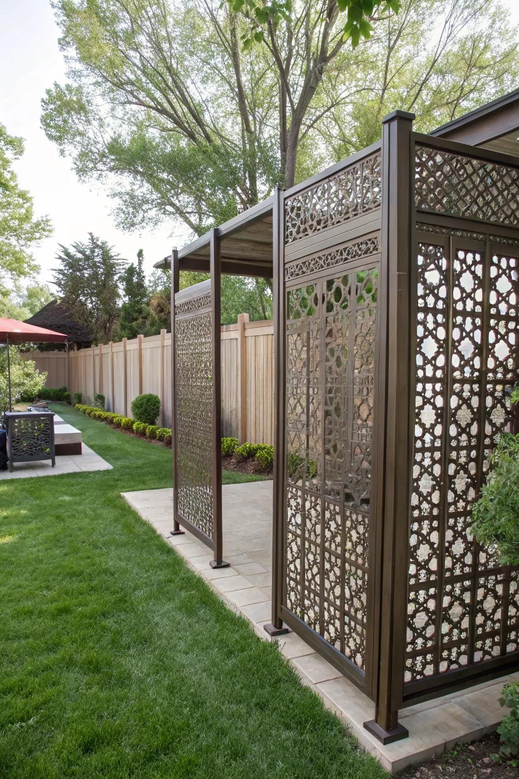 Privacy panels add elegance and keep your space secluded.