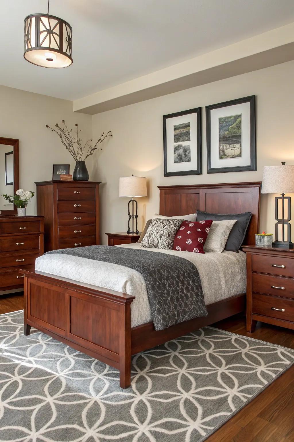 A smooth combination of heritage maple hardwood and modern decor features.