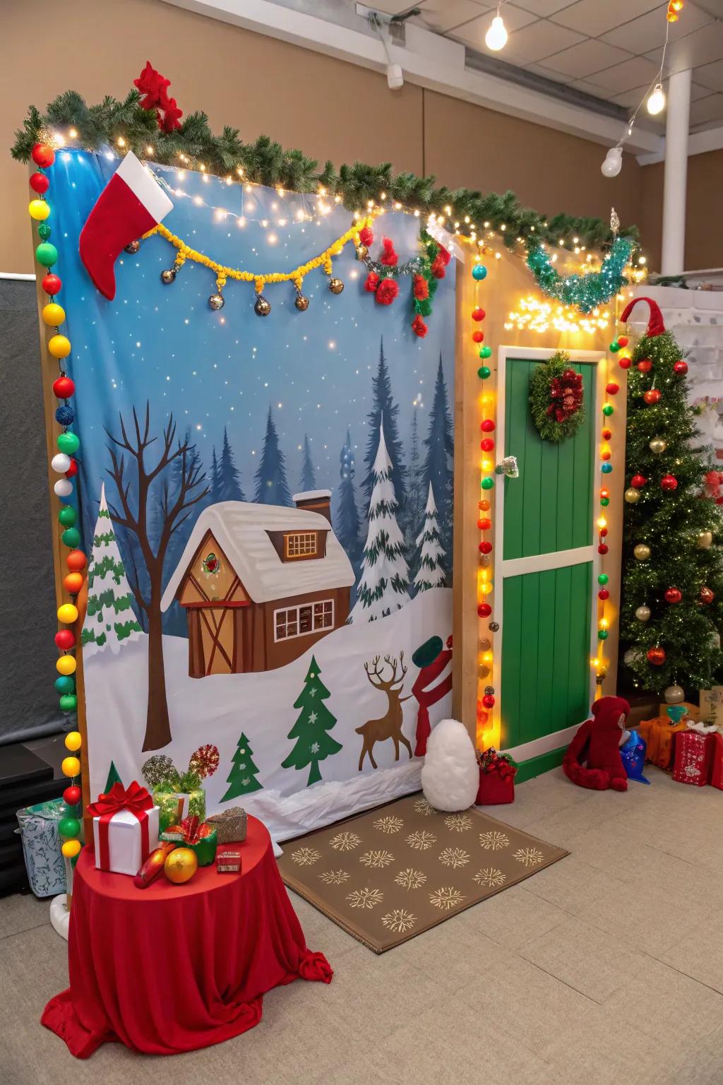 Construct an inviting photo corner to preserve delightful moments.