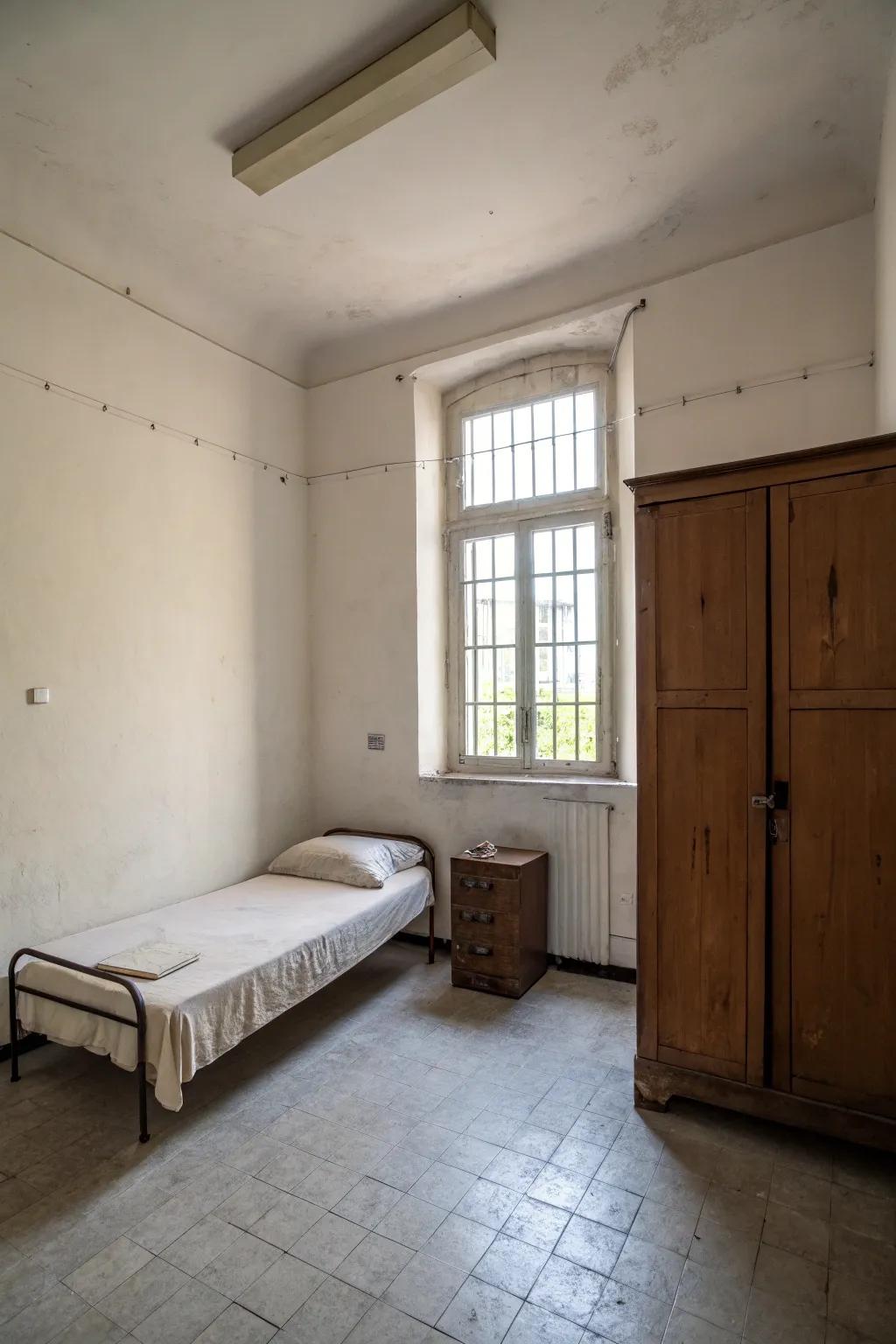 A simple bedroom design that enhances space and peace.