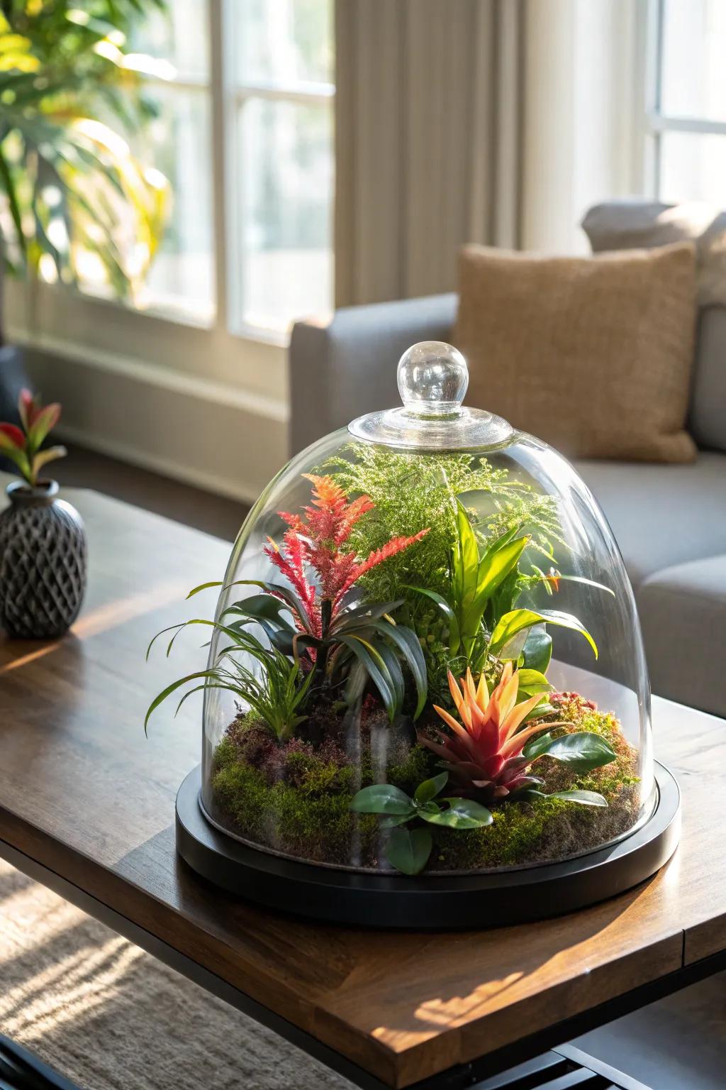 Usher in a tropical canopy to your dwelling using dynamic foliage.