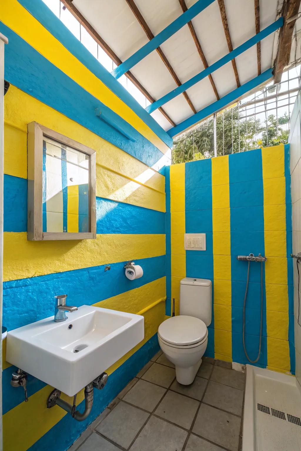Walls showcasing colors like an expressive canvas.