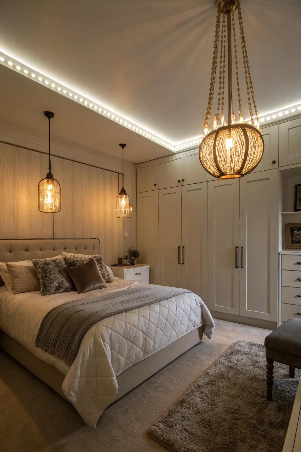 Creative illumination establishes the ideal mood for unwinding.