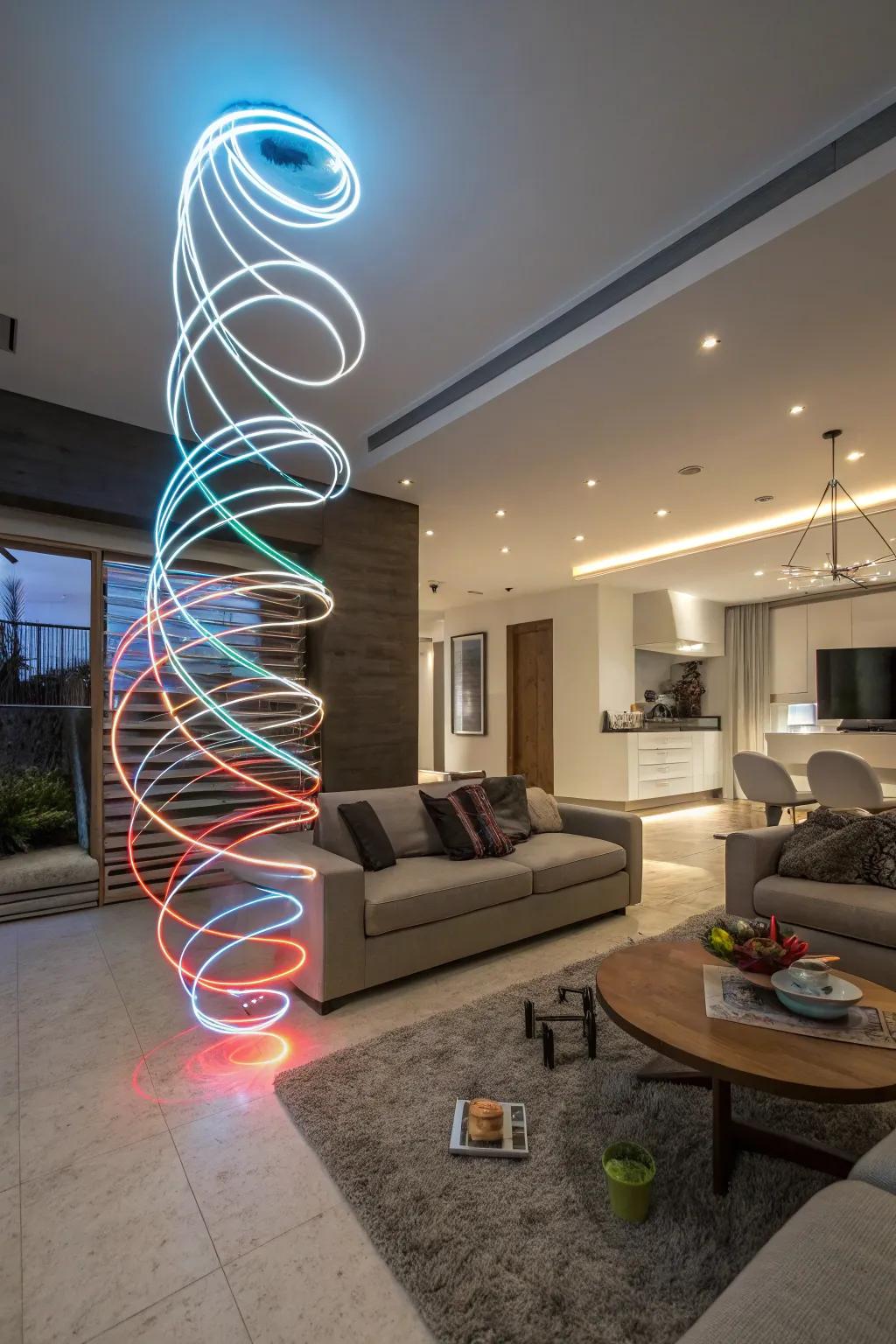 Bring your room to life with swirling light patterns.