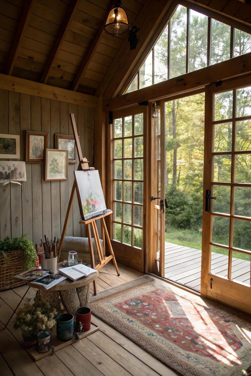 An inspiring creative studio overflowing with light.