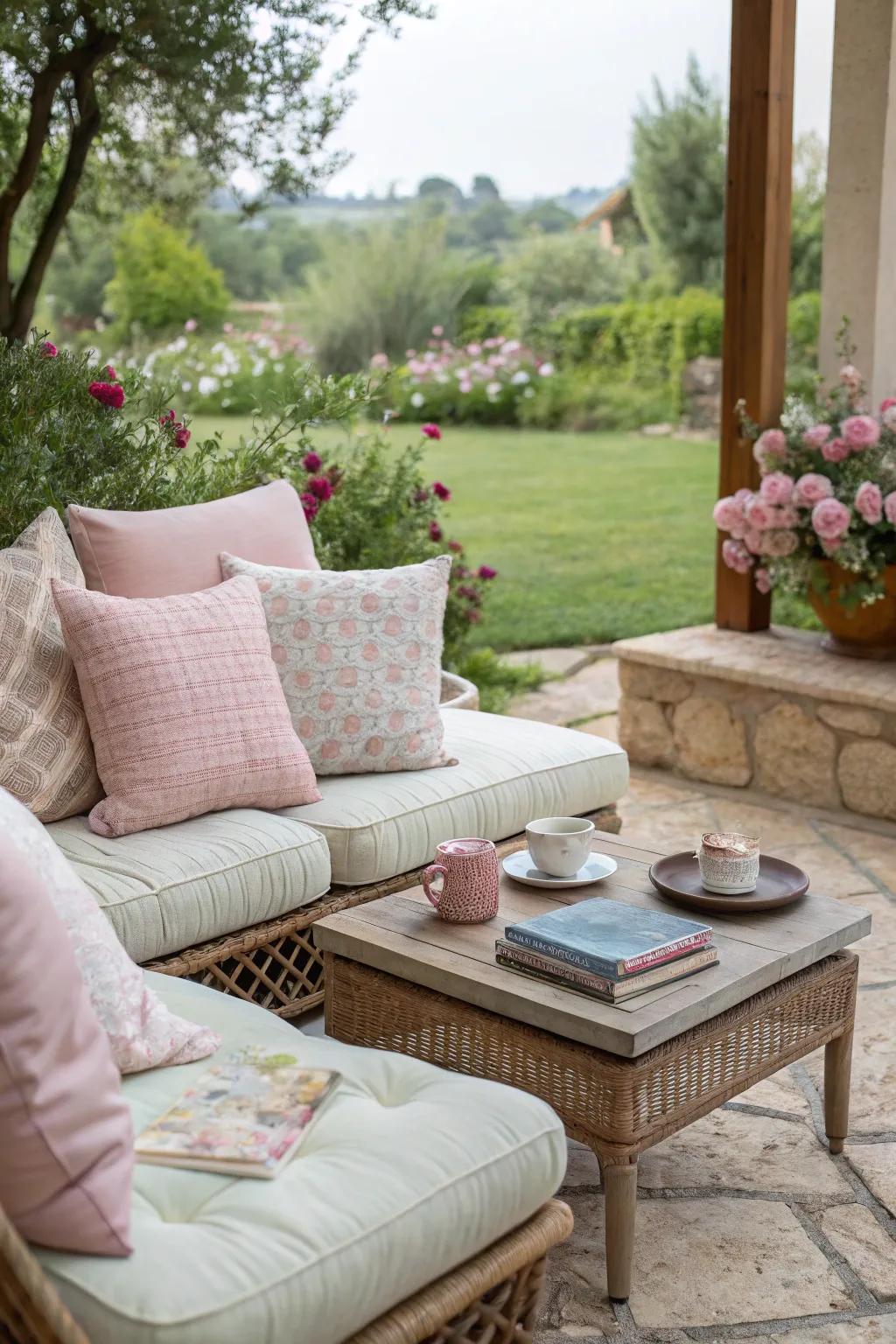 Comfortable seating encourages you to enjoy your outdoor space a little longer.