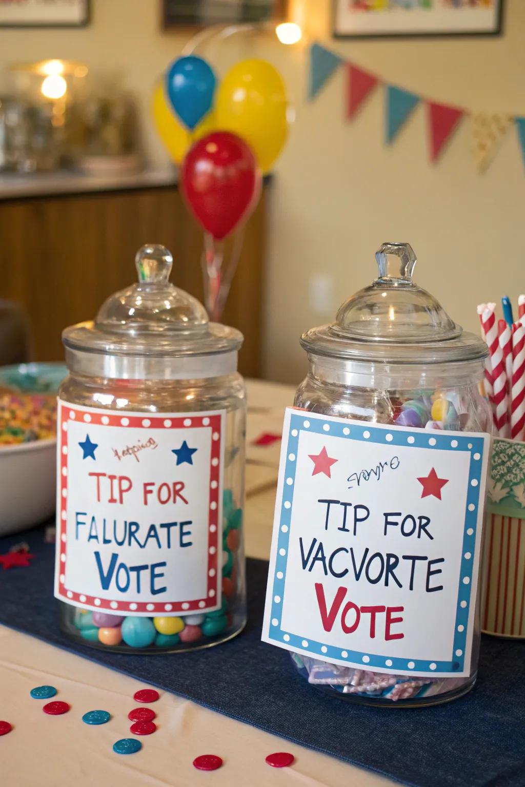 A fun tip jar poll creating buzz at a local cafe