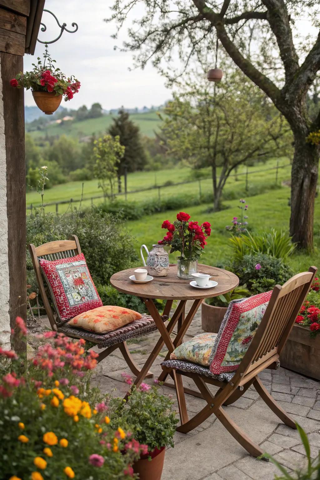 A cozy spot to unwind and enjoy the tranquility of your garden.