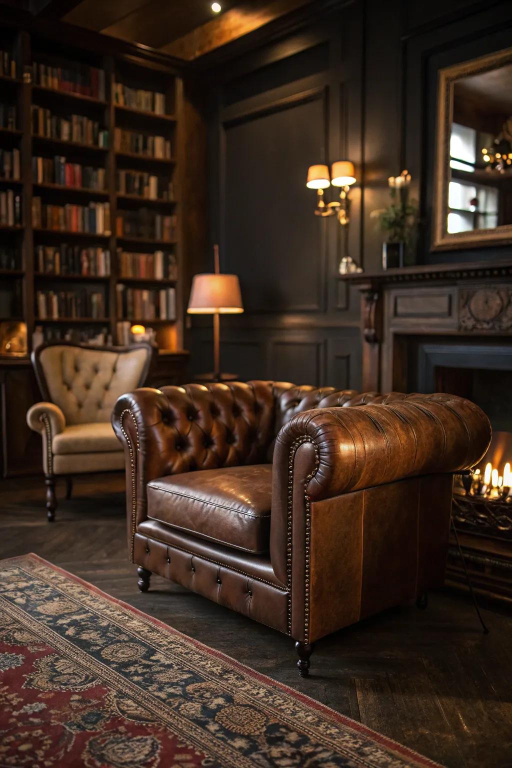 Ageless furniture pieces contribute refinement and comfort to your family room.