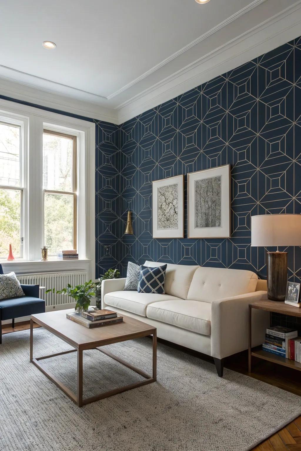 Geometric motifs bring a contemporary twist to any setting.