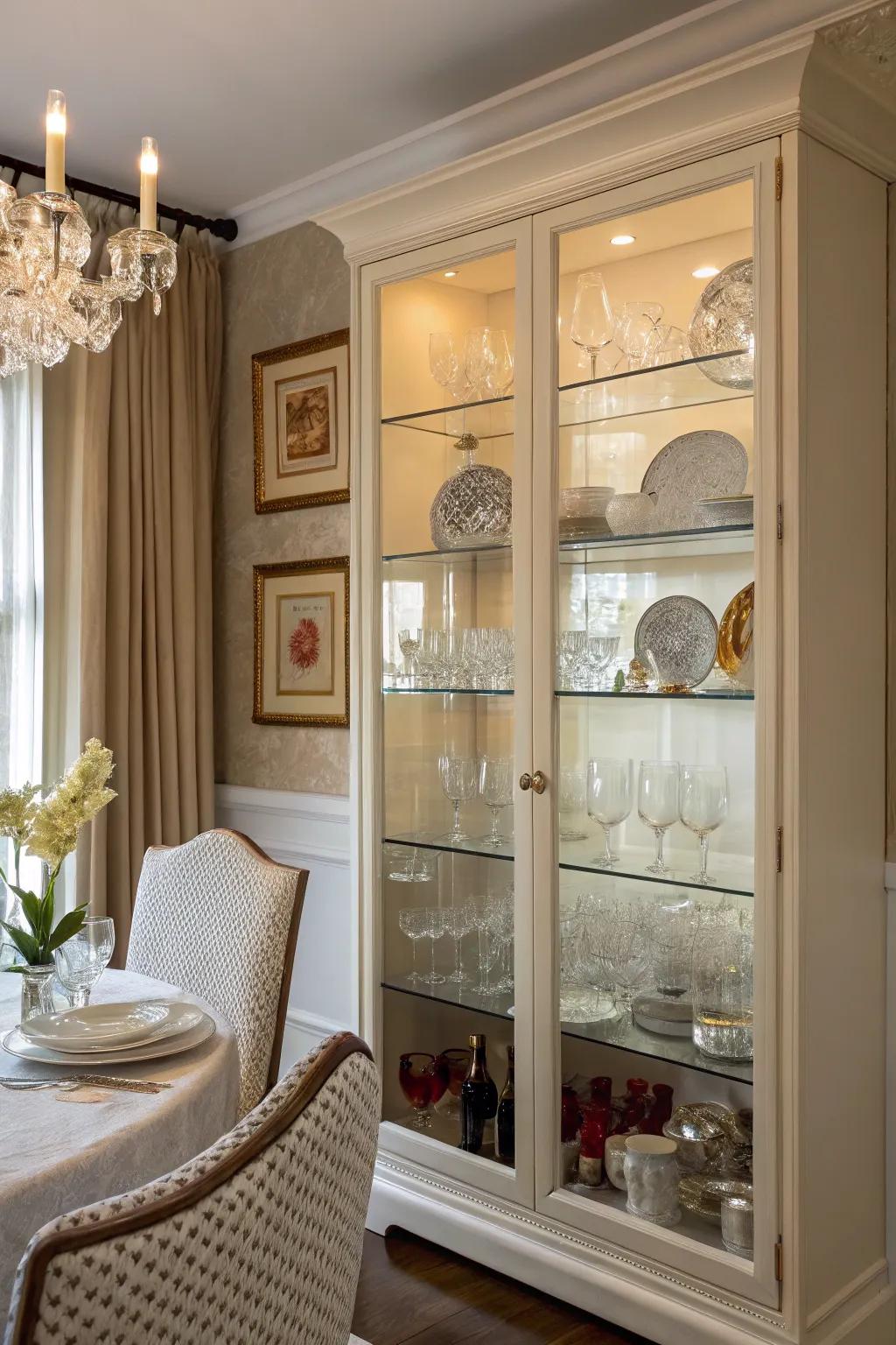 Show off your treasures with grace using glass-front displays.