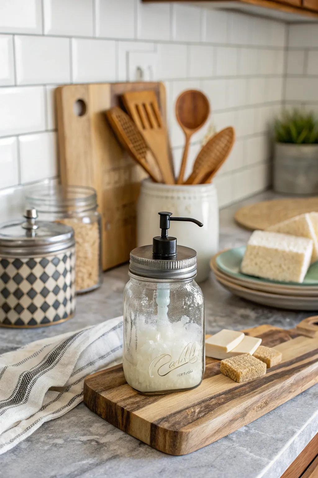 Country-style preservation cylinders infuse a sense of vintage charm into any cooking space.
