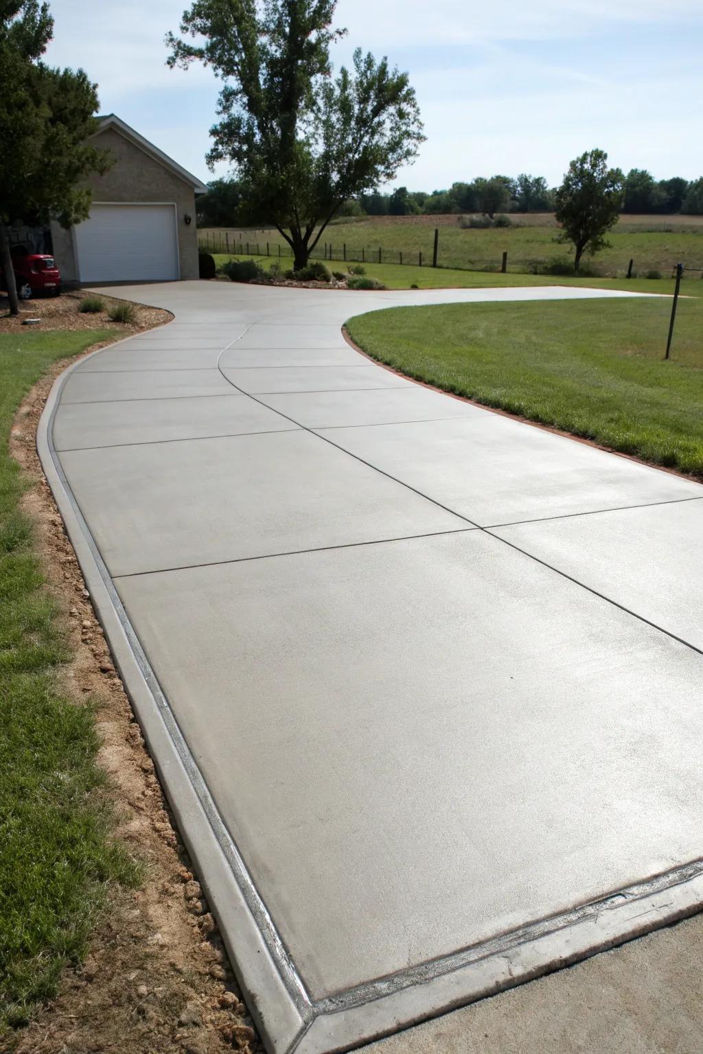 Concrete extensions give a smooth, consistent appearance.