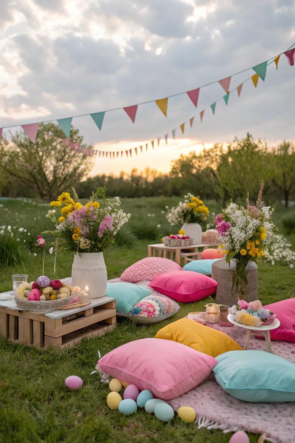 An Easter picnic in the open air offers a superb opportunity to relish the spring's warmth.