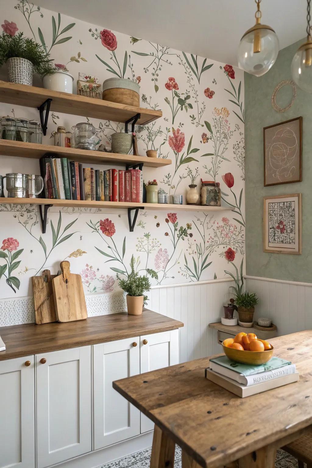 Adhesive wallpaper adds charm with the minimum of fuss.